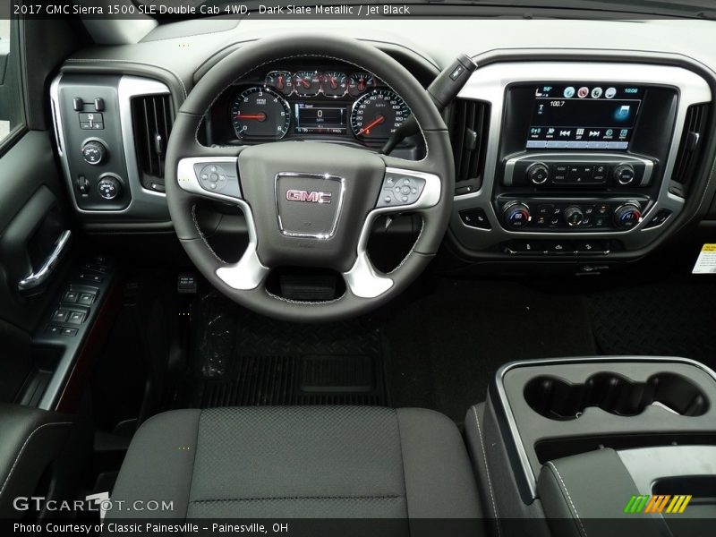Dark Slate Metallic / Jet Black 2017 GMC Sierra 1500 SLE Double Cab 4WD