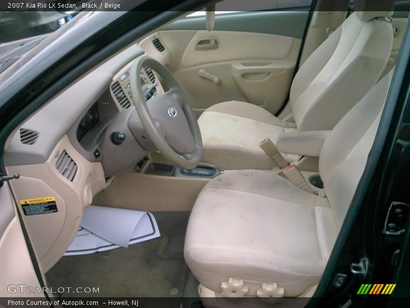 Black / Beige 2007 Kia Rio LX Sedan