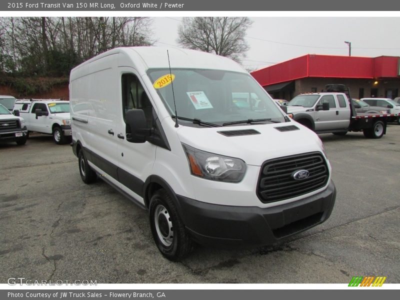 Oxford White / Pewter 2015 Ford Transit Van 150 MR Long