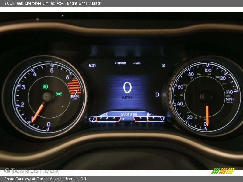 Bright White / Black 2016 Jeep Cherokee Limited 4x4