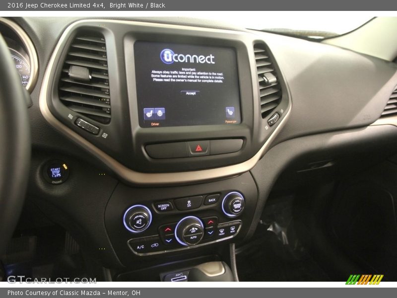 Bright White / Black 2016 Jeep Cherokee Limited 4x4