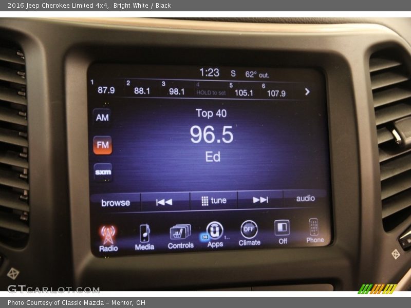 Bright White / Black 2016 Jeep Cherokee Limited 4x4