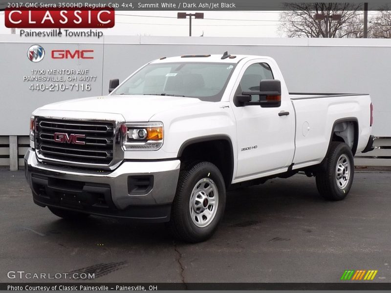 Summit White / Dark Ash/Jet Black 2017 GMC Sierra 3500HD Regular Cab 4x4