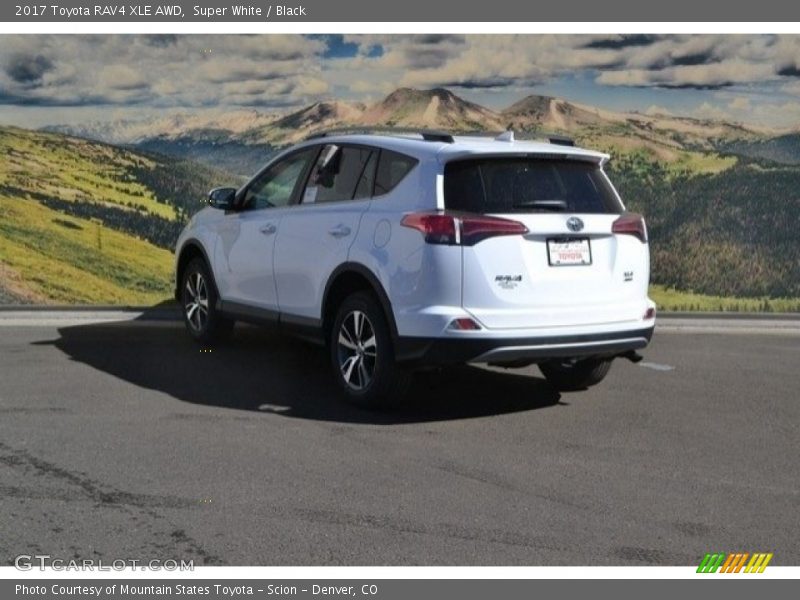 Super White / Black 2017 Toyota RAV4 XLE AWD