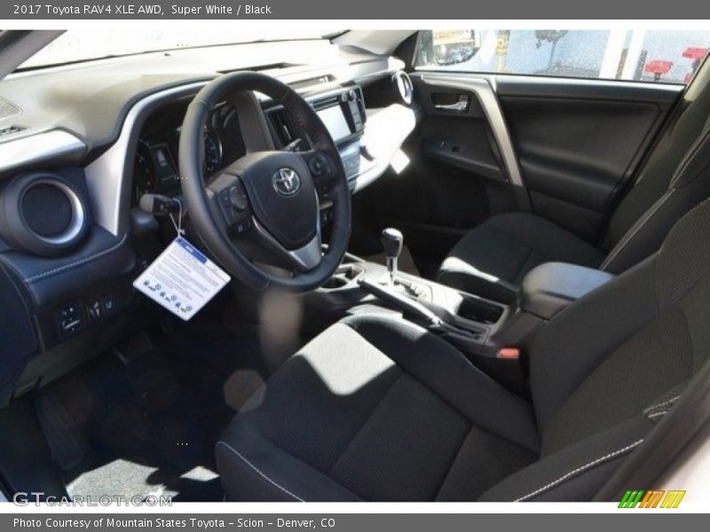 Super White / Black 2017 Toyota RAV4 XLE AWD