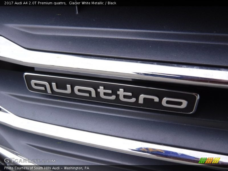 Glacier White Metallic / Black 2017 Audi A4 2.0T Premium quattro