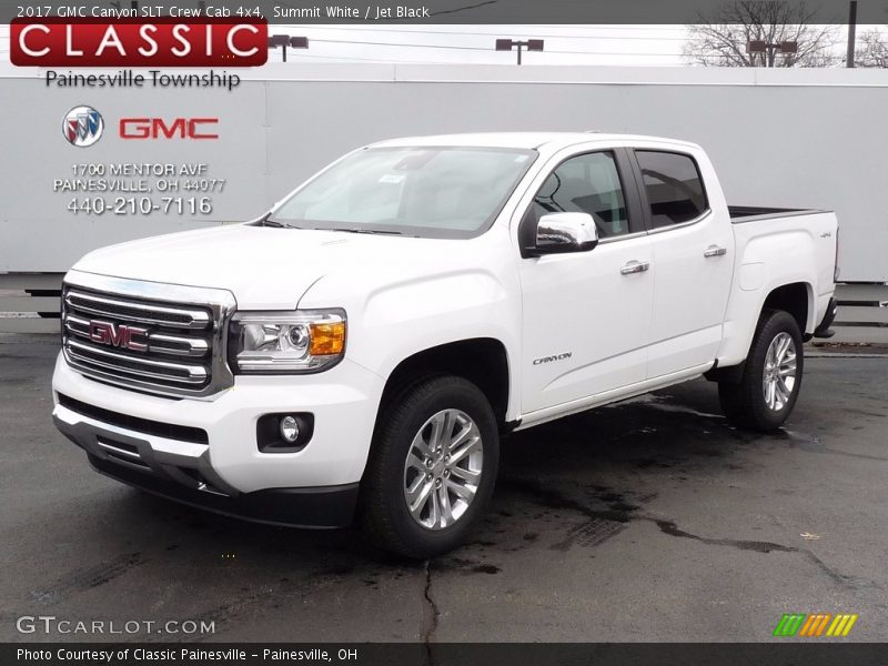 Summit White / Jet Black 2017 GMC Canyon SLT Crew Cab 4x4