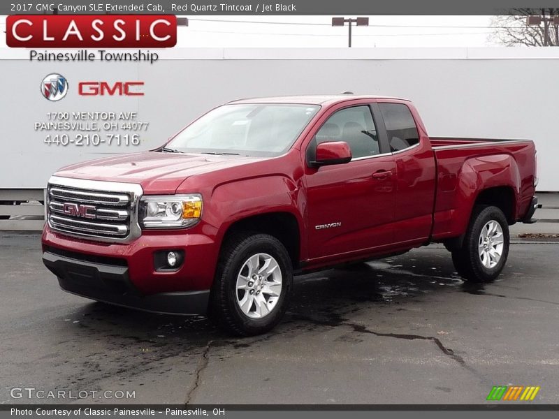 Red Quartz Tintcoat / Jet Black 2017 GMC Canyon SLE Extended Cab