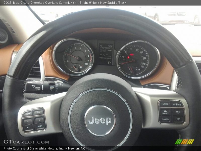 Bright White / New Saddle/Black 2013 Jeep Grand Cherokee Overland Summit 4x4