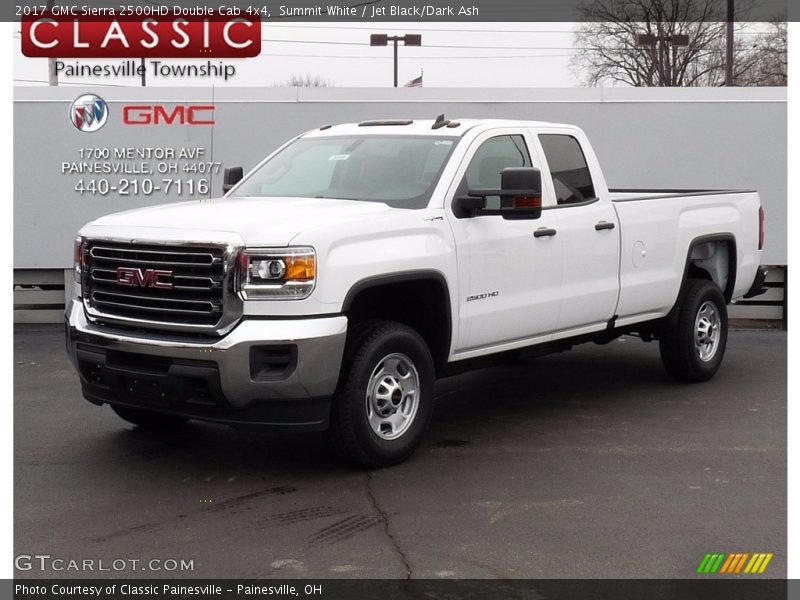 Summit White / Jet Black/Dark Ash 2017 GMC Sierra 2500HD Double Cab 4x4