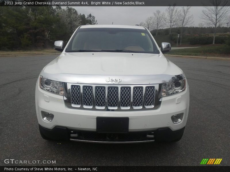 Bright White / New Saddle/Black 2013 Jeep Grand Cherokee Overland Summit 4x4