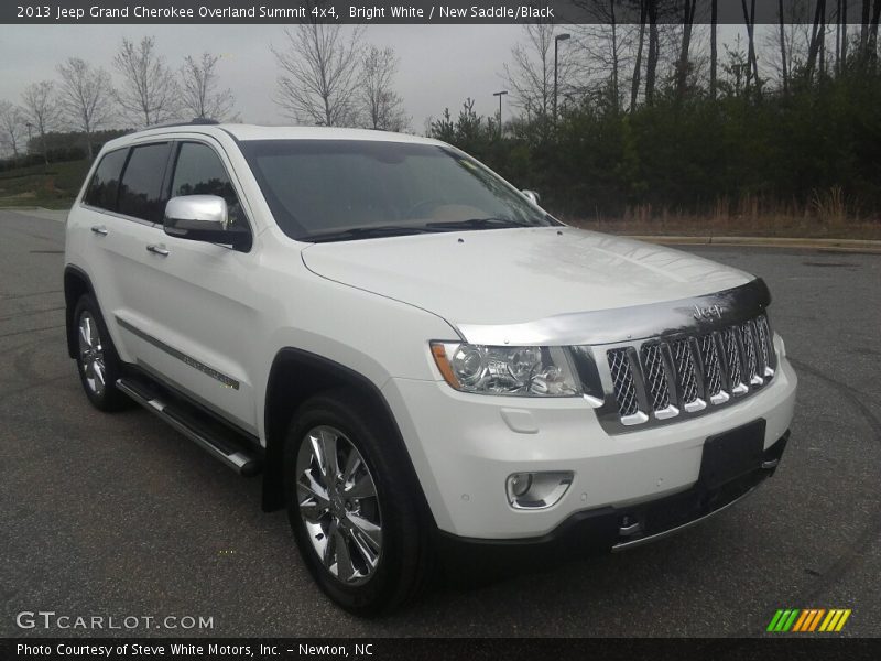 Bright White / New Saddle/Black 2013 Jeep Grand Cherokee Overland Summit 4x4