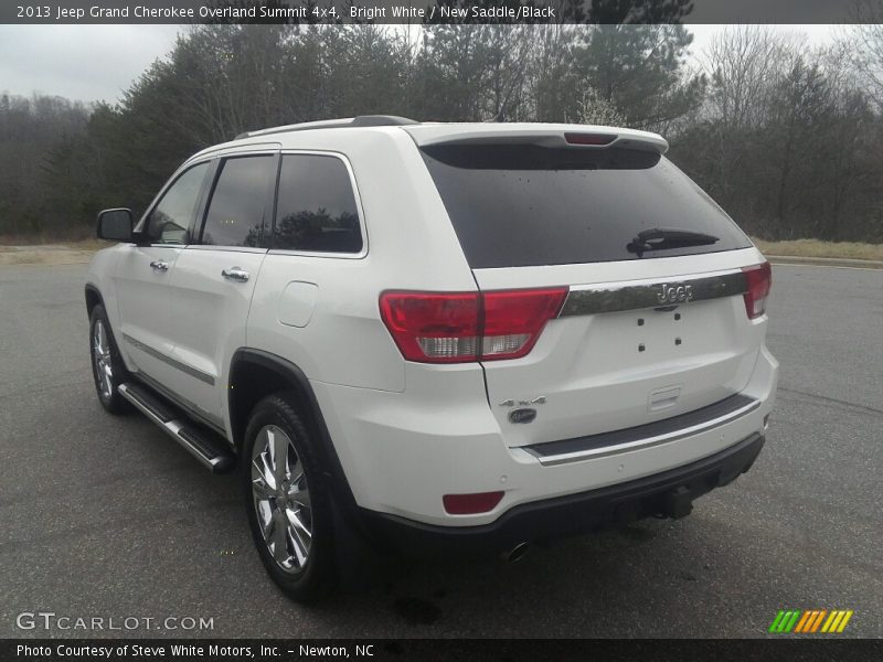 Bright White / New Saddle/Black 2013 Jeep Grand Cherokee Overland Summit 4x4