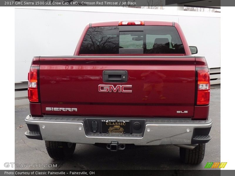 Crimson Red Tintcoat / Jet Black 2017 GMC Sierra 1500 SLE Crew Cab 4WD
