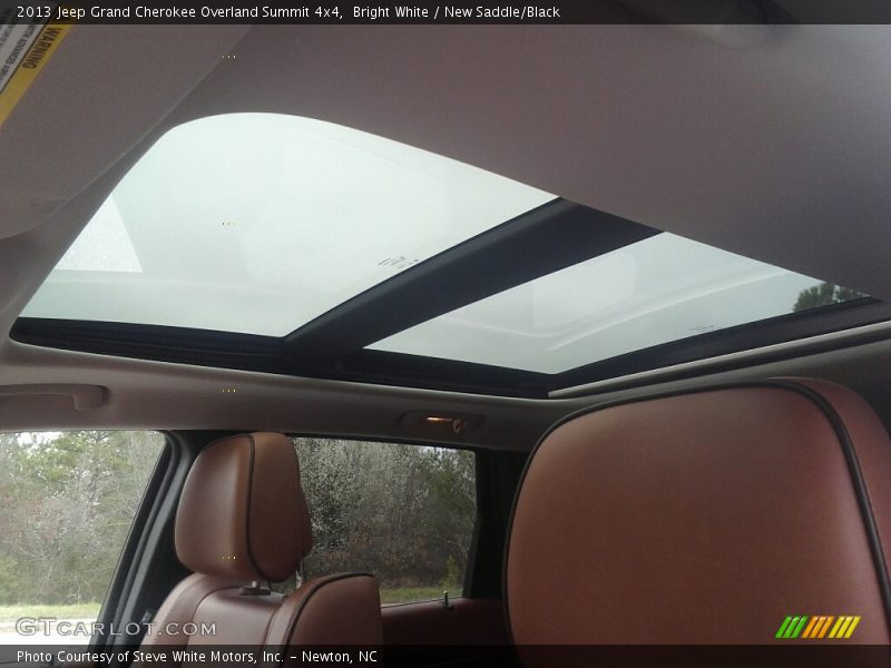 Bright White / New Saddle/Black 2013 Jeep Grand Cherokee Overland Summit 4x4