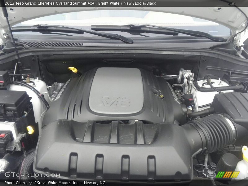 Bright White / New Saddle/Black 2013 Jeep Grand Cherokee Overland Summit 4x4