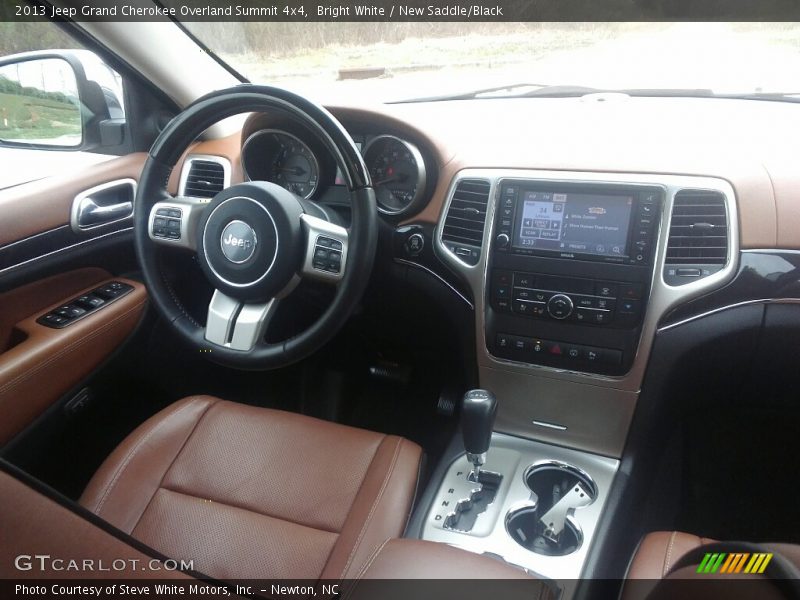 Bright White / New Saddle/Black 2013 Jeep Grand Cherokee Overland Summit 4x4