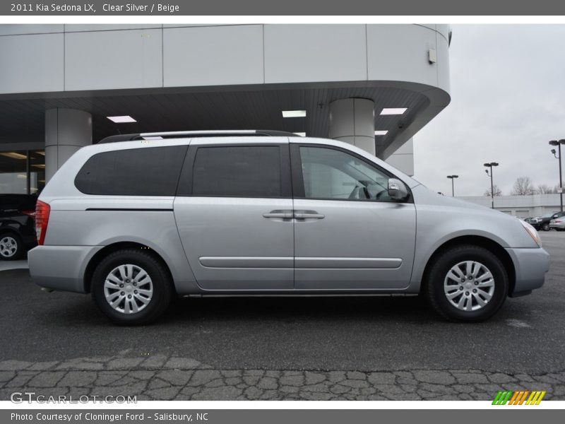 Clear Silver / Beige 2011 Kia Sedona LX