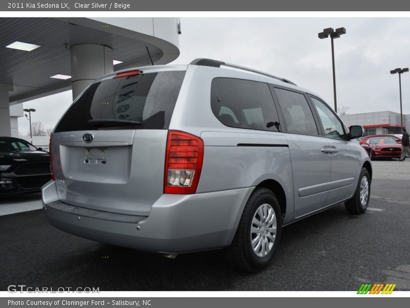 Clear Silver / Beige 2011 Kia Sedona LX