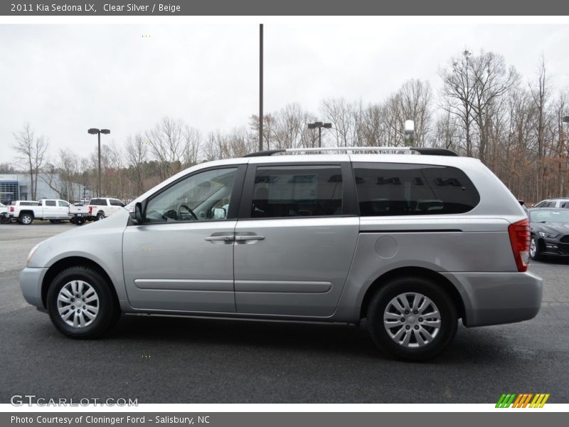 Clear Silver / Beige 2011 Kia Sedona LX