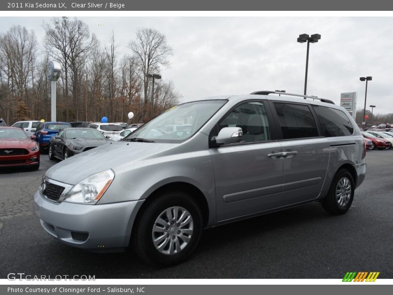 Clear Silver / Beige 2011 Kia Sedona LX