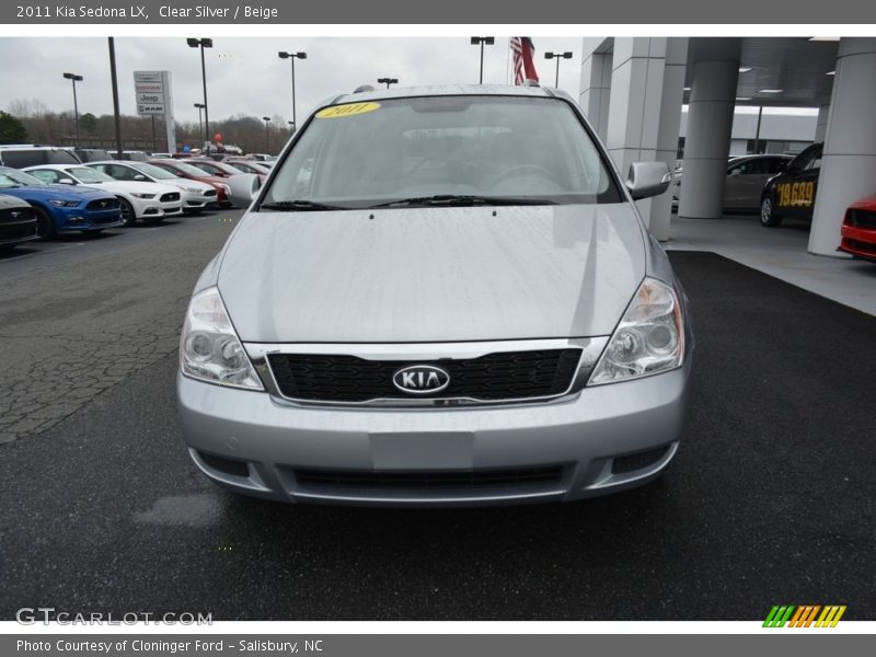 Clear Silver / Beige 2011 Kia Sedona LX