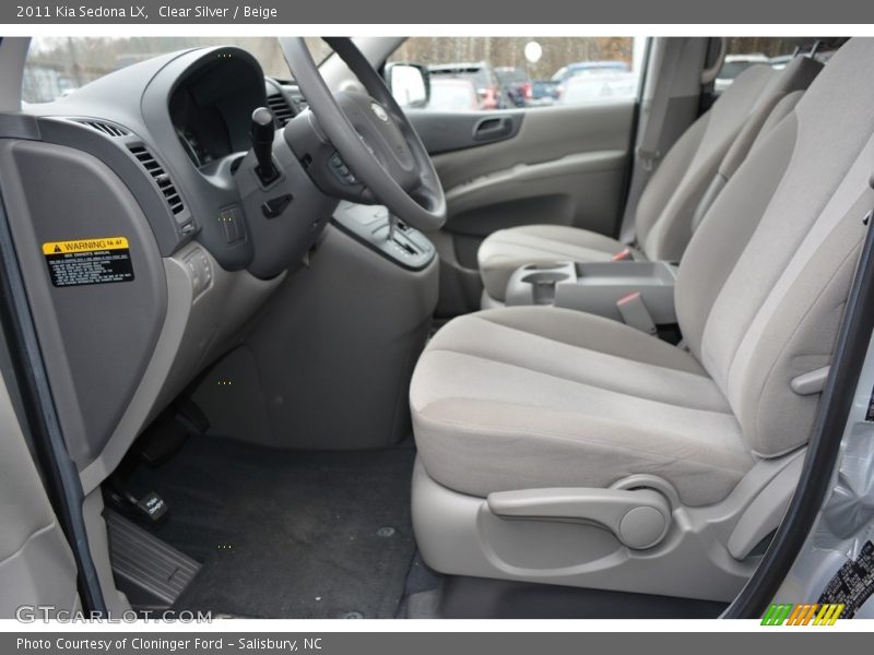 Clear Silver / Beige 2011 Kia Sedona LX