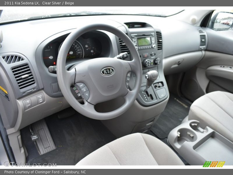 Clear Silver / Beige 2011 Kia Sedona LX