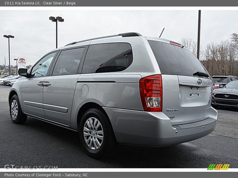 Clear Silver / Beige 2011 Kia Sedona LX