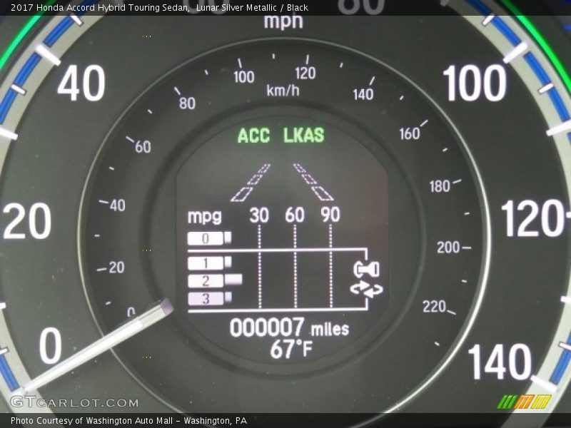 Lunar Silver Metallic / Black 2017 Honda Accord Hybrid Touring Sedan