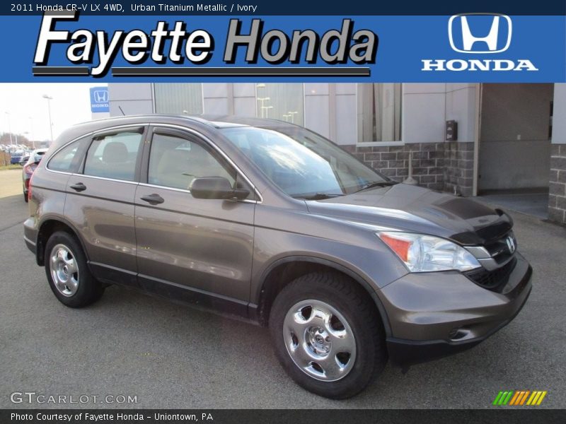 Urban Titanium Metallic / Ivory 2011 Honda CR-V LX 4WD