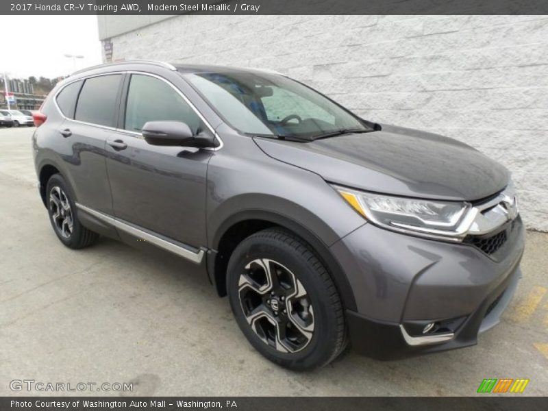 Modern Steel Metallic / Gray 2017 Honda CR-V Touring AWD
