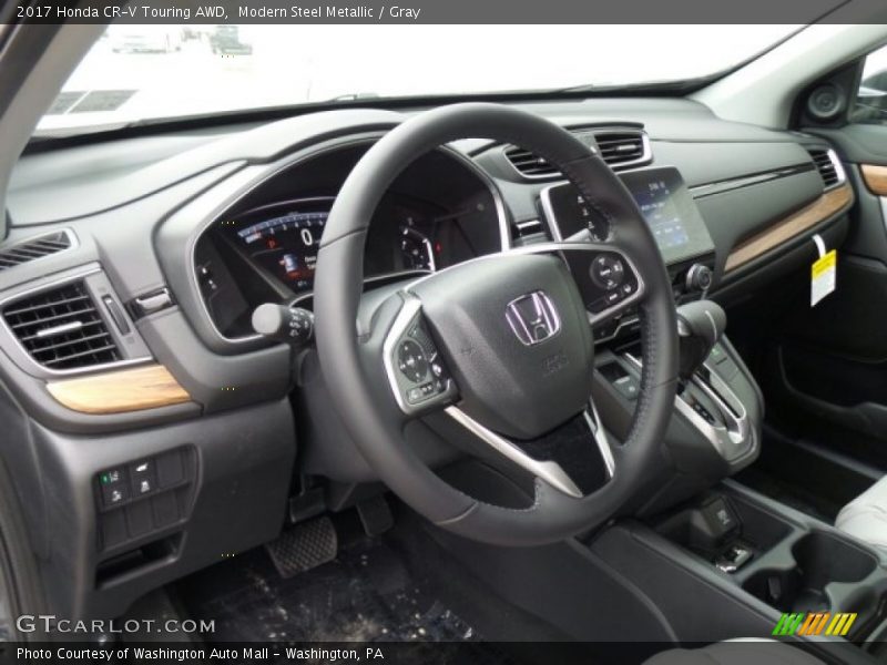 Modern Steel Metallic / Gray 2017 Honda CR-V Touring AWD