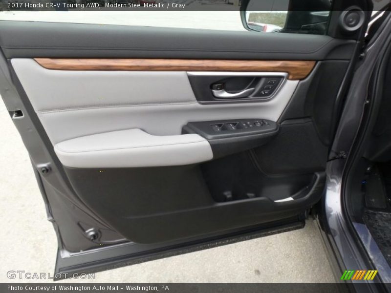 Modern Steel Metallic / Gray 2017 Honda CR-V Touring AWD