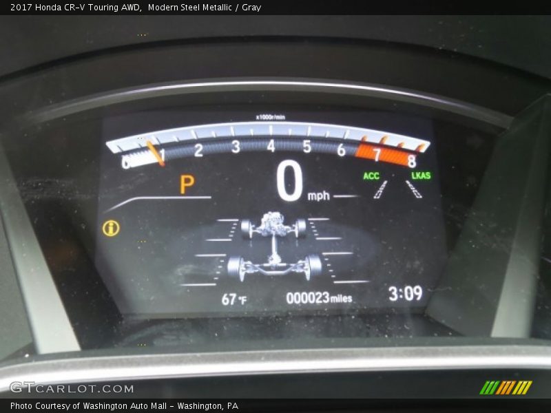 Modern Steel Metallic / Gray 2017 Honda CR-V Touring AWD