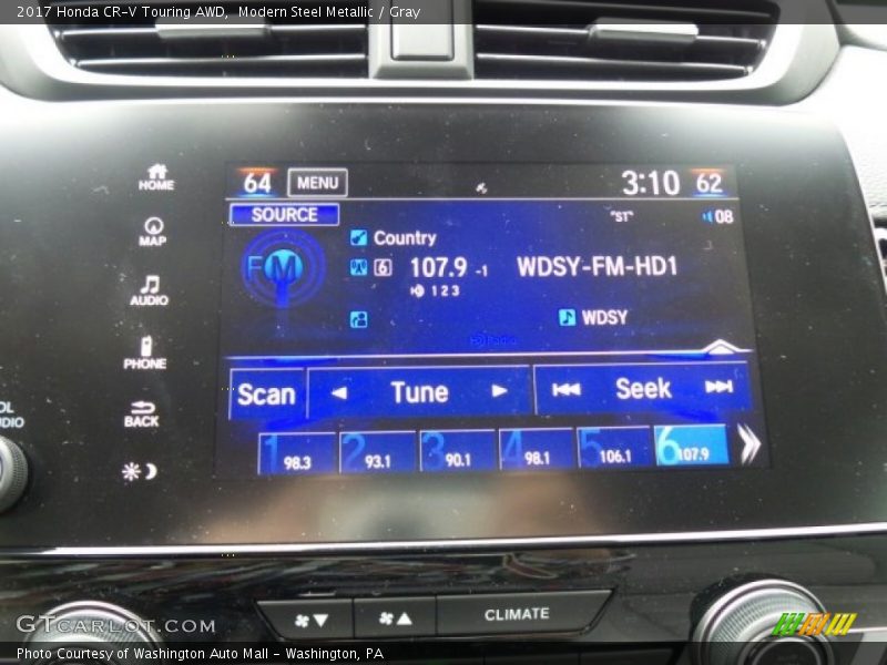 Modern Steel Metallic / Gray 2017 Honda CR-V Touring AWD