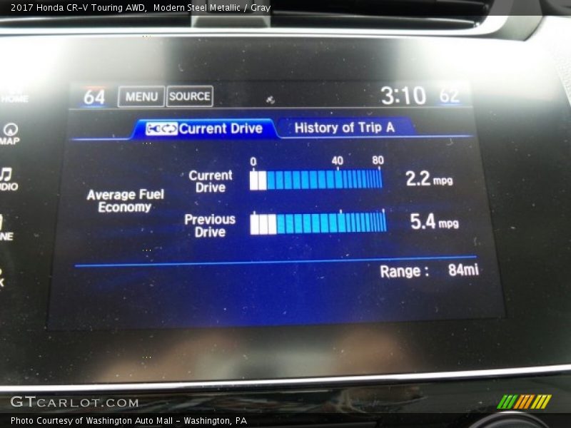 Modern Steel Metallic / Gray 2017 Honda CR-V Touring AWD