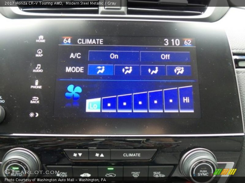 Modern Steel Metallic / Gray 2017 Honda CR-V Touring AWD