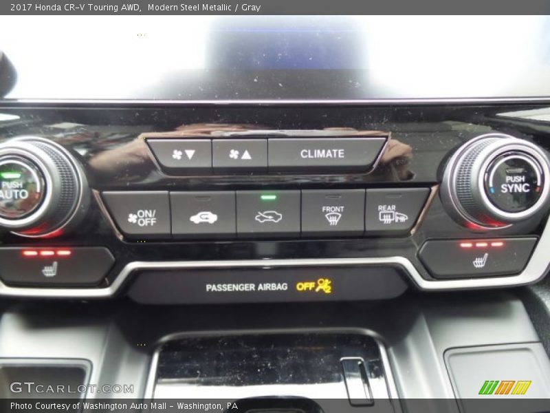 Modern Steel Metallic / Gray 2017 Honda CR-V Touring AWD