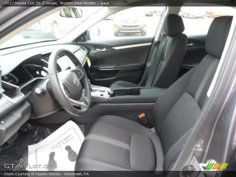 Modern Steel Metallic / Black 2017 Honda Civic EX-T Sedan