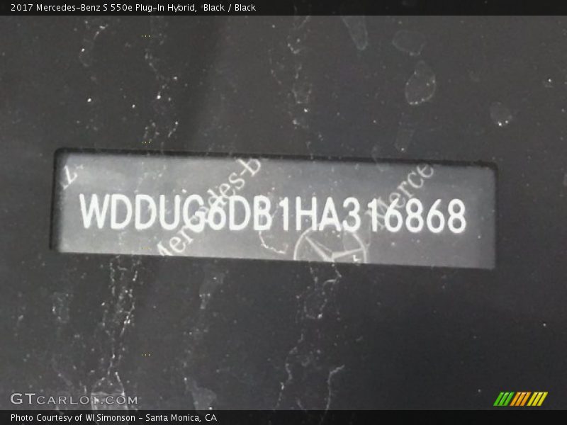Black / Black 2017 Mercedes-Benz S 550e Plug-In Hybrid