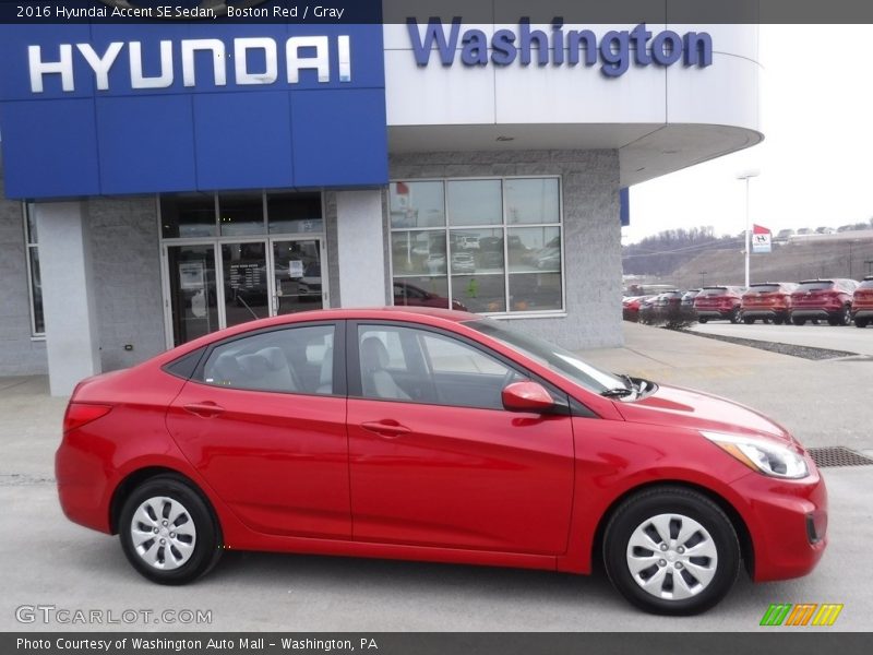 Boston Red / Gray 2016 Hyundai Accent SE Sedan
