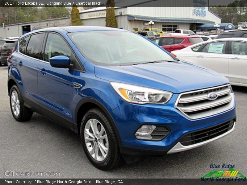 Lightning Blue / Charcoal Black 2017 Ford Escape SE