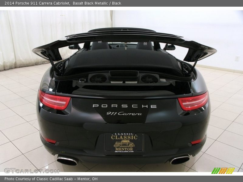 Basalt Black Metallic / Black 2014 Porsche 911 Carrera Cabriolet