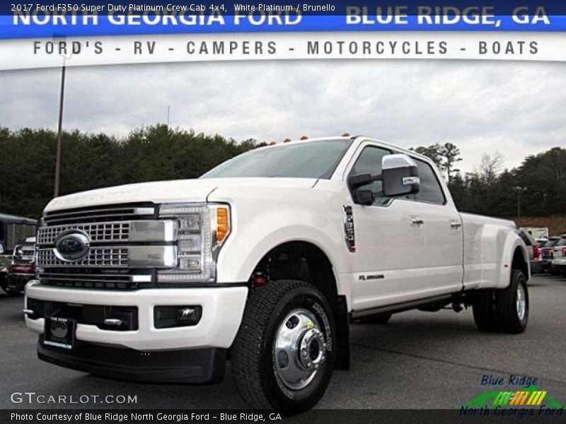 White Platinum / Brunello 2017 Ford F350 Super Duty Platinum Crew Cab 4x4