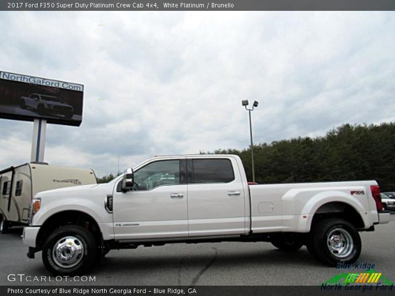 White Platinum / Brunello 2017 Ford F350 Super Duty Platinum Crew Cab 4x4