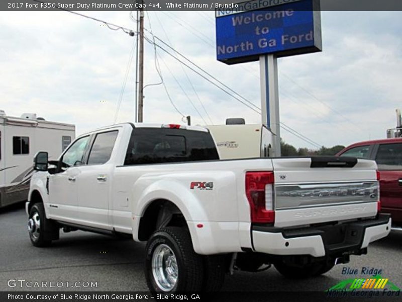 White Platinum / Brunello 2017 Ford F350 Super Duty Platinum Crew Cab 4x4