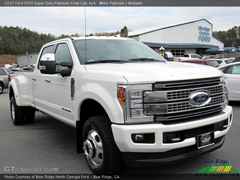 White Platinum / Brunello 2017 Ford F350 Super Duty Platinum Crew Cab 4x4