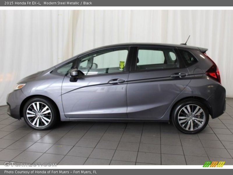 Modern Steel Metallic / Black 2015 Honda Fit EX-L