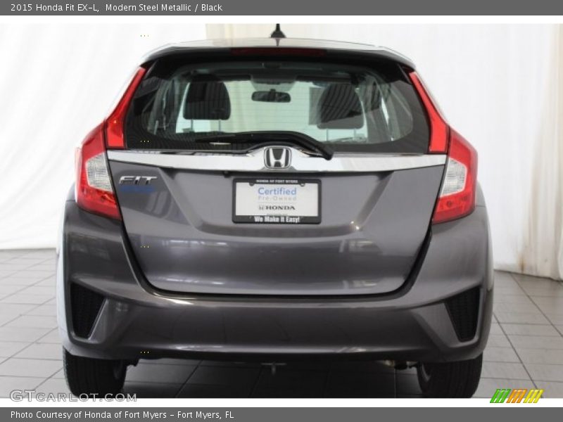 Modern Steel Metallic / Black 2015 Honda Fit EX-L